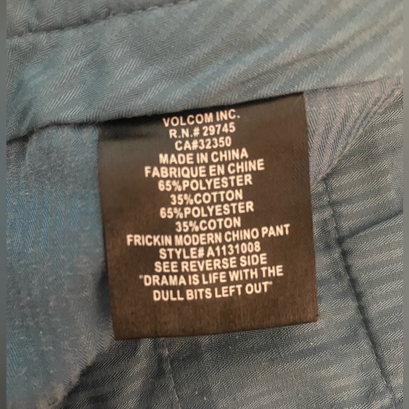 Volcom Corpo Class khaki pants size 32 - Picture 6 of 6